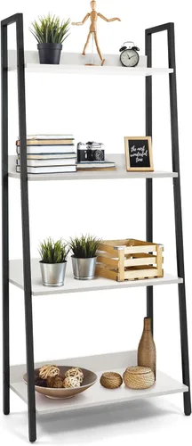 Miniatura 16 de CAPHAUS Estantería de Escalera de 4 Niveles, Estante Independiente de 24 Pulgadas de Ancho, Estantería Librero de Almacenamiento Organizador, Gris