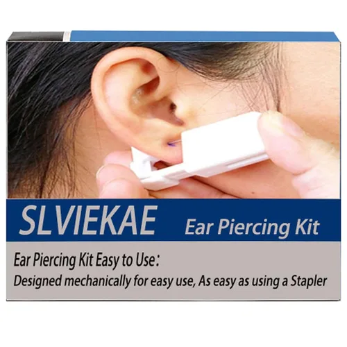 Miniatura 7 de Kit de piercing de oreja desechable con aretes de circonita de varios tamaños, kit de perforación de oreja fácil y auto para su propio uso en casa