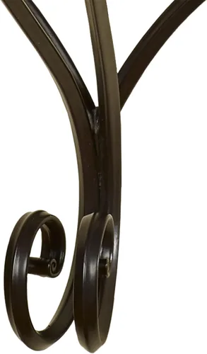 Miniatura 5 de Touch of Class Charleston Estante de pared calado ornamentado bronce Marco de metal Parte superior de madera con acabado de cereza Estante