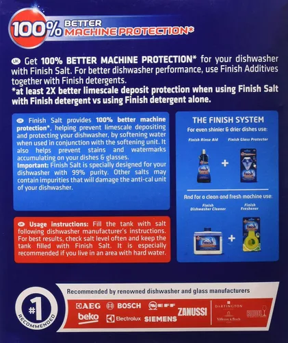 Miniatura 2 de Finish Sal suavizante de agua para lavavajillas Bosch 6.6 libras