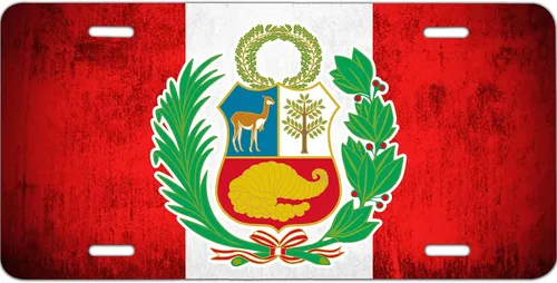 Miniatura 16 de Patrón de bandera de Estados Unidos, símbolo de bombero rojo, placa decorativa sublimada delantera del automóvil, 0.025 pulgadas de grosor 6 x 12