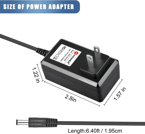 Miniatura 3 de Adaptador de CA de 12 V, fuente de alimentación para la serie Yamaha PSR-E, serie YPT, teclados de la serie NP, cable de 6.6 pies
