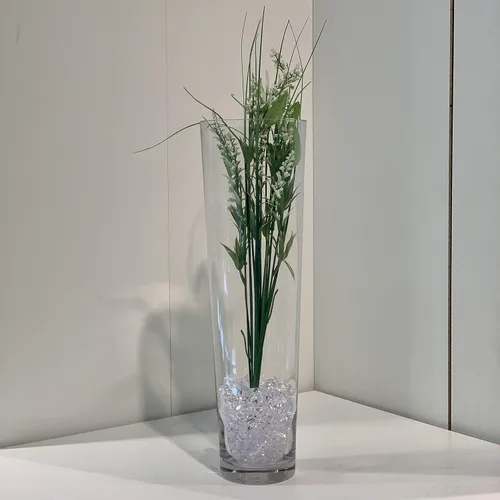 Miniatura 4 de WGV VTC0516 - Jarrón de vidrio cónico, 5 pulgadas de ancho, 16 pulgadas de alto, varios tamaños a elegir, maceta floral cilíndrica transparente