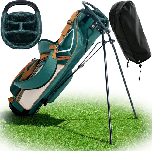 Miniatura 11 de Ultra-Lite Golf Stand Bag - 3 Lbs, 4 Way Divider Portable Golf Club Carry Bag, Water-Repellent Golf Travel Case with Rain Hood, Golf Gifts for Men