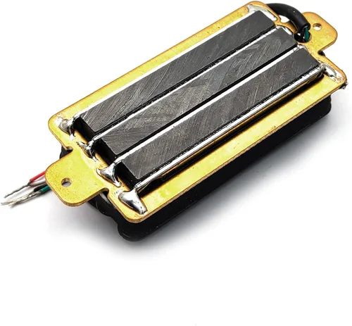Miniatura 6 de SAPHUE Guitarra eléctrica de doble hoja de alto rendimiento con cuatro bobinas de estilo humbucker tipo pista negra Negro