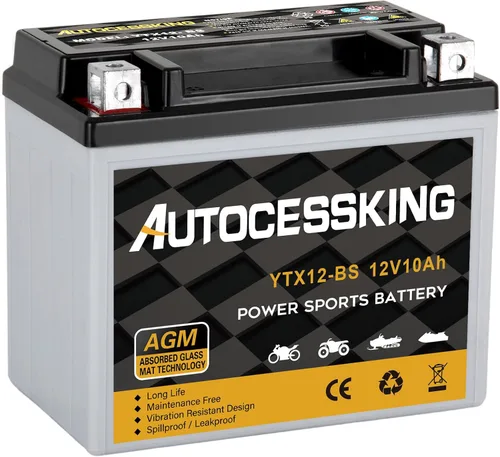 Miniatura 15 de Autocessking YTX4L-BS - Batería de motocicleta de 12V 3Ah recargable, libre de mantenimiento, sellada AGM, batería de reemplazo para Powersport, ATV