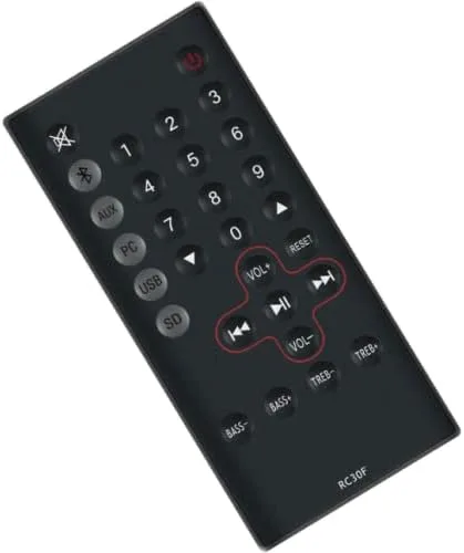 Miniatura 3 de RC30F - Mando a distancia de repuesto compatible con sistema de barra de sonido Edifier