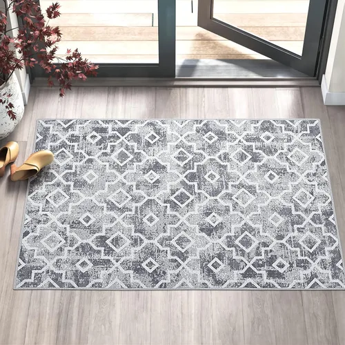 Miniatura 8 de Wonnitar Tapete marroquí para puerta interior, antideslizante, lavable a máquina, de perfil bajo, atrapador de suciedad, de bienvenida para entrada
