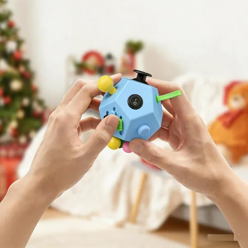 Miniatura 5 de Fidget Dodecagon – 12 Fidget lateral Toy Cube – Alivia El Estrés Y La Ansiedad anti la depresión cubeta para niños y adultos con hiperactividades B3