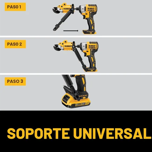 Miniatura 10 de DEWALT Cizalla/Cortador de Metal Accesorio para Taladro, Listo para Impacto, Cabezal Pivotante de 360 Grados, Corta Material de 18GA