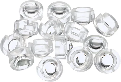 PATIKIL Lente convexa LED de 0.512 in, 15 unidades de 15 grados de ángulo de haz de acrílico lente de condensador convexo óptico para lámparas LED