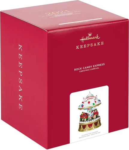Miniatura 3 de Hallmark Keepsake Adorno de Navidad 2021, Carnaval de Navidad Rock Candy Express, Musical, Luz y Movimiento