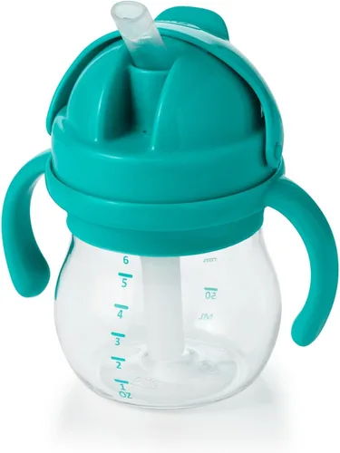Miniatura 12 de OXO Tot Transitions Vaso con Pajita con Asas Extraíbles - 6 oz. - Blossom
