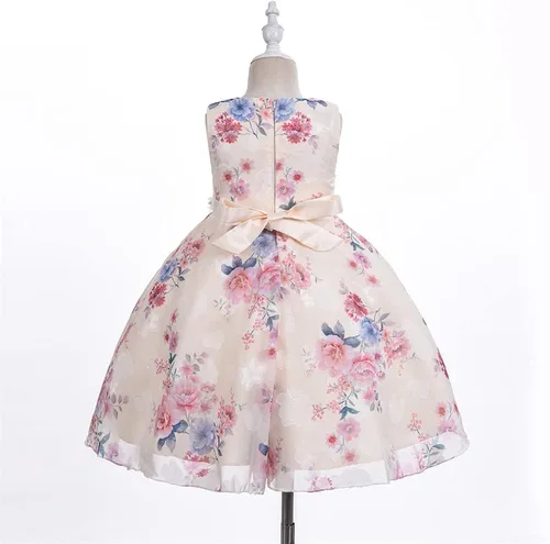 Miniatura 2 de Cosplay Life Floral Dress for Girls and Young Adults Fashion Flower Waistline Kids Party Festival Dress Ages 5-9 Years Old