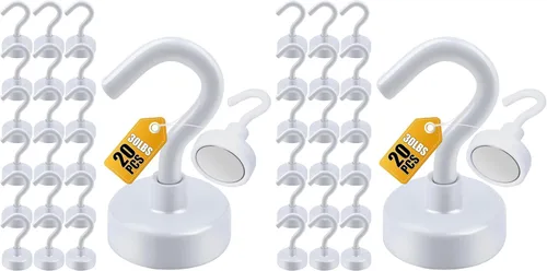 Miniatura 28 de DIYMAG - Ganchos magnéticos en S fuertes y resistentes, 30 libras de capacidad, para crucero, aula, refrigerador, cabañas, parrilla, cocina, garaje