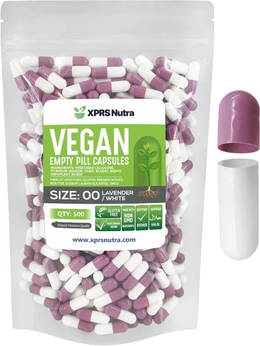 Miniatura 42 de XPRS Nutra Cápsulas vacías de tamaño 00 – 100 cápsulas veganas vacías – Pastillas vacías vegetarianas – Relleno de cápsulas vegetales DIY