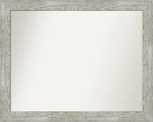 Miniatura 354 de Amanti Art Espejo de baño gris para sobre el fregadero, 31 x 48 pulgadas, espejo de tocador rectangular estrecho de color gris, marco de madera
