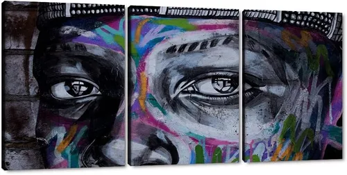 Miniatura 104 de 3 Piezas de Arte de Pared Banksy en Lienzo, Póster de Graffiti, Decoración de Pared con Citas Inspiradoras, Nunca Te Rindas, Obras de Arte para Sala