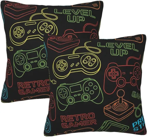 Miniatura 13 de Fiokroo Juego de 2 fundas de almohada de goma con diseño de patos de dibujos animados amarillos, fundas de almohada cuadradas para sofá, dormitorio