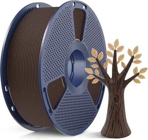 Miniatura 22 de SUNLU Filamento PLA de madera de 0.069 pulgadas, filamento de impresora 3D de fibra de madera real, textura y aroma de madera natural, sin