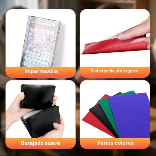 Miniatura 6 de 600 piezas de fundas para tarjetas coleccionables de juegos, fundas protectoras mate para tarjetas de béisbol, tarjetas de juego y tarjetas de 6