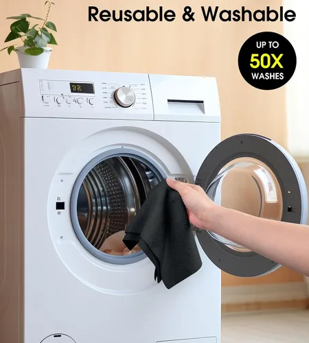 Miniatura 7 de KitchLife Rollo de Paño de Limpieza de Microfibra - Toallas de Papel de Microfibra Reutilizables Desgarrables, Sin Pelusa, Lavables, 20 Hojas