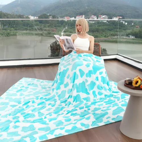 Miniatura 4 de Manta Azul Cielo Pequeña para Niños, Mantas de Forro Polar Lindas Ligeras Cian Manta Suave Azul Claro Cosas Decoración para Adolescentes Niñas Niños