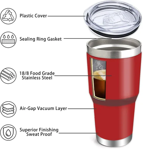 Miniatura 7 de Vaso de fotos personalizado de 30 onzas con tapa y pajita, tazas de café de acero inoxidable personalizadas, taza de viaje con nombre de imagen