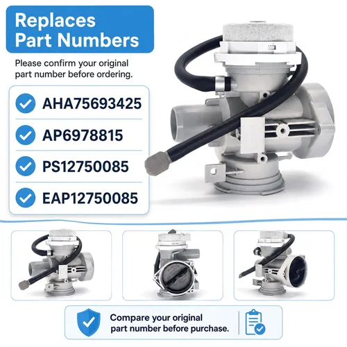 Miniatura 3 de AHA75693425 - Conjunto de bomba de drenaje de lavadora compatible con arandelas LG seleccionadas, reemplaza a AP6978815 PS12750085 EAP12750085