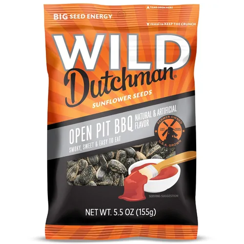 Miniatura 9 de Wild Dutchman, Semillas de girasol tostadas, receta apta para la boca para aperitivos durante todo el día, rancho, 5.5 onzas (paquete de 12)