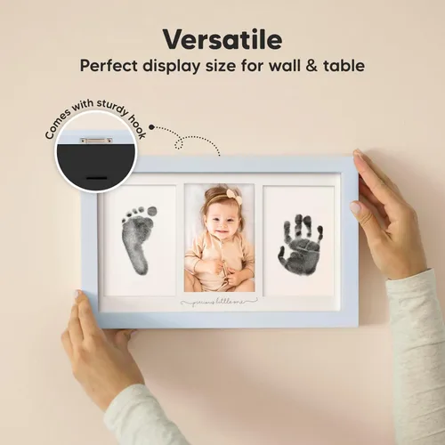 Miniatura 9 de Kit de huellas de manos y pies sin tinta, para niño, niña, recién nacido, recuerdo - Almohadilla de tinta sin desorden para huella de mano de bebé