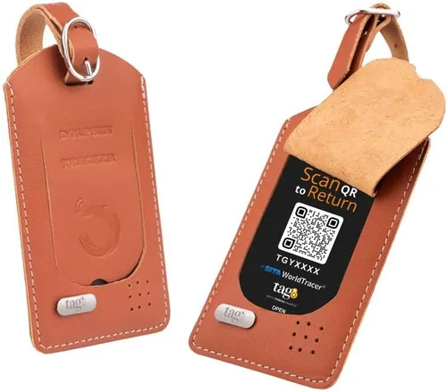 Etiqueta inteligente para rastreador de equipaje, localizador de maletas Bluetooth con etiqueta de contacto digital QR, esencial de viaje para