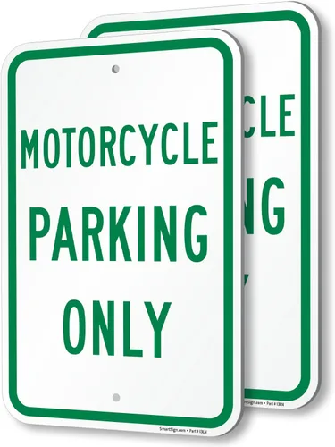 Miniatura 11 de SmartSign Letrero "Solo estacionamiento de motocicletas" 12 x 18 pulgadas 3M de aluminio reflectante de grado de ingeniero