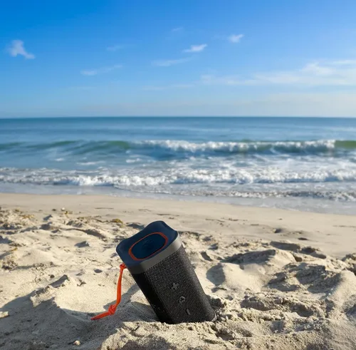Miniatura 5 de Skullcandy Terrain XL - Altavoz Bluetooth inalámbrico IPX7, impermeable, batería de 18 horas, muñequera de nailon, estéreo inalámbrico verdadero