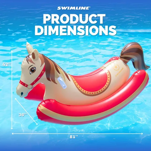Miniatura 4 de Swimline Flotador inflable para piscina Ride-On – Flotador resistente con asas y respaldos laterales para uso en lago, playa y patio trasero
