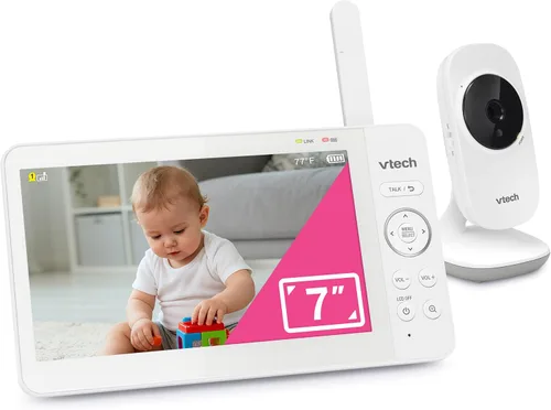 Miniatura 16 de VTech [Actualizado] Monitor de bebé VM350-2, pantalla de 5 pulgadas, 2 cámaras, rango de 1000 pies, visión nocturna, audio de 2 vías, canciones