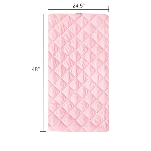Miniatura 6 de Joovy - Juego de 2 sábanas acolchadas para regalo de mi cuna portátil, cuna de viaje (solo sábana, cama no incluida), funda acolchada suave, rosa
