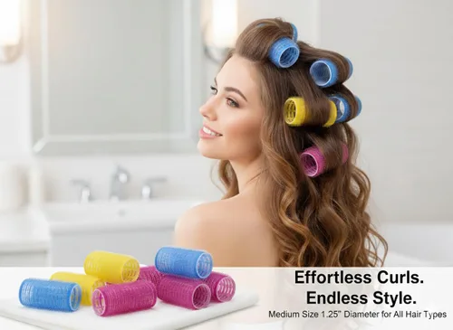Miniatura 6 de PRO CURLS - Rodillos para el cabello de 1.2 a 1.25 pulgadas, 6 unidades (color surtido aleatorio)