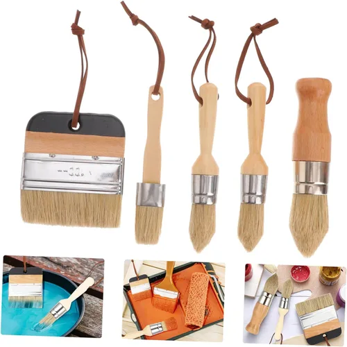 Miniatura 2 de EXCEART Juego de pinceles redondos de mango de madera Jumbo Brush Prop para pintura de propósito