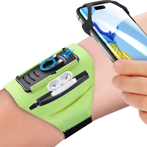 Miniatura 7 de Paquete de 10 soportes de teléfono celular para brazo - Correa de muñeca reflectante y ajustable, fundas para brazo compatibles con iPhone 16 15 14