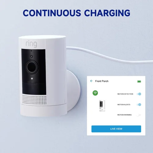 Miniatura 2 de Ayotu Paquete de 2 cables de carga de cámara de 16 pies para batería de cámara adhesiva/enchufable de 3ª generación/2ª generación, adaptador