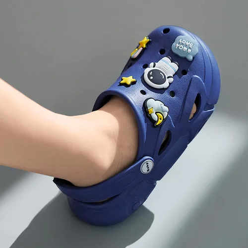 Miniatura 3 de Zapatos de jardín Verano Niños Patrón Unisex Zapatos de Niños Forro Zueco Niños Sandalias Azul 3637, Azul