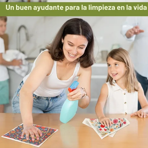 Miniatura 2 de Paños de cocina suecos reutilizables, paquete de 6, paños de cocina sin olor, paños de papel reutilizables de secado rápido, paños de papel