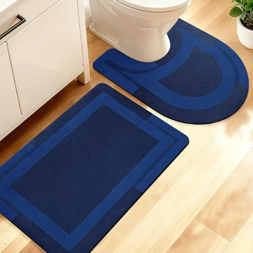 Miniatura 81 de ACCUMTEK Alfombrilla de Baño Ultra Delgada, Alfombrillas de Baño Antideslizantes con Respaldo Mejorado para Colocar Bajo la Puerta, Alfombras