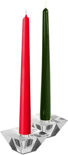 Miniatura 8 de Hyoola Velas de Navidad, velas cónicas verdes y rojas de 10 pulgadas, sin goteo, paquete de 12 velas navideñas sin perfume, hechas en Europa