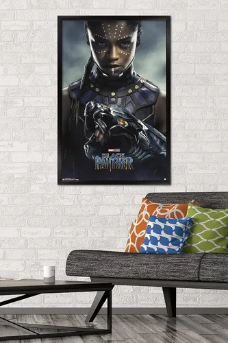 Miniatura 2 de Trends International Marvel Cinematic Universe - Póster de pared de una hoja de Shuri, Black Panther, 22.375 x 34 pulgadas, versión enmarcada
