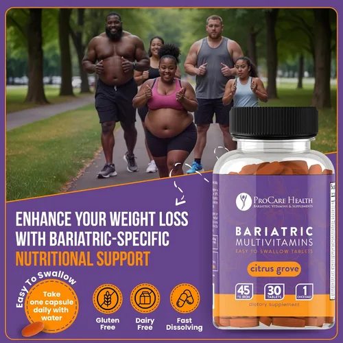 Miniatura 4 de Procare Health Multivitamínico bariátrico con hierro de 45 mg fácil de tragar, 30 comprimidos, vitaminas bariátricas postoperatorias para píldoras