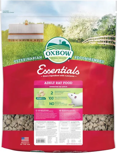 Miniatura 10 de Oxbow Essentials Alimento para Ratas, Alimento para Mascotas para Ratas Adultas, Fórmula Completamente Natural Rica en Vitaminas y Minerales