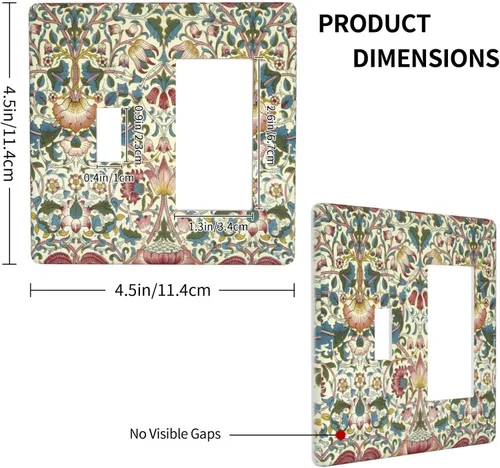 Miniatura 1153 de Placa Decorativa de Pared de Granja Rústica con Cuerno de Madera para Puerta de Granero 1 Banda Duplex Cubiertas de Toma Eléctrica Soltera