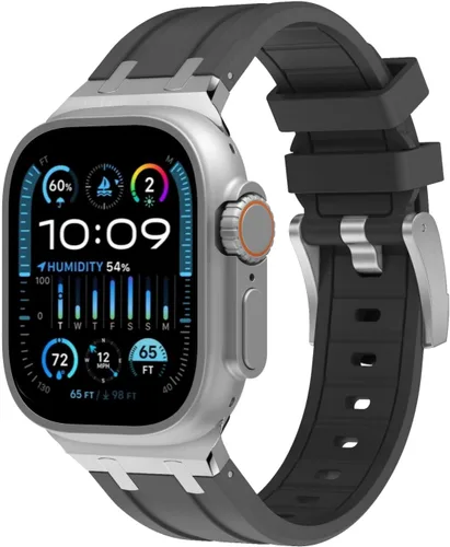 Miniatura 17 de Apple Watch Band para iWatch Ultra Series, correa de reloj de silicona para hombres, diseño fresco, compatible con Apple Watch de 1.929 in, 1.772